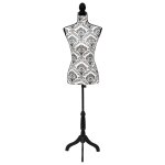 Vidaxl buste de pr�sentation femme noir et blanc