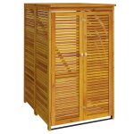 Vidaxl cabanon � poubelle simple 70x89x117 cm bois massif d'acacia
