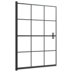 Vidaxl cabine de douche esg 100x140 cm noir