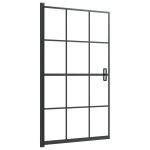 Vidaxl cabine de douche esg 80x140 cm noir