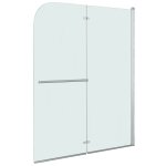 Vidaxl cabine de douche pliable 2 panneaux esg 120x140 cm