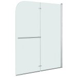 Vidaxl cabine de douche pliable 2 panneaux esg 120x140 cm