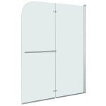 Vidaxl cabine de douche pliable 2 panneaux esg 120x140 cm