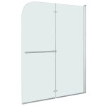 Vidaxl cabine de douche pliable 2 panneaux esg 95x140 cm