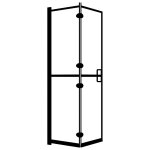 Vidaxl cabine de douche pliable esg 100x140 cm noir