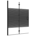 Vidaxl cabine de douche pliable esg 100x140 cm noir