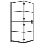 Vidaxl cabine de douche pliable esg 120x140 cm noir