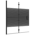 Vidaxl cabine de douche pliable esg 120x140 cm noir