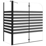 Vidaxl cabine de douche � rayures 120x68x130 cm verre tremp�