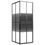 Vidaxl cabine de douche  rayures esg 80x70x180 cm noir