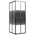 Vidaxl cabine de douche � rayures esg 90x70x180 cm noir