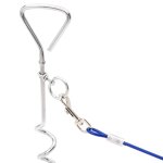 Vidaxl cble d'attache pour chien avec piquet de sol 3 m