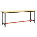 Vidaxl cadre banc de travail noir mat et rouge mat 210x50x79 cm métal Vidaxl cadre banc de travail noir mat et rouge mat 210x50x79 cm métal