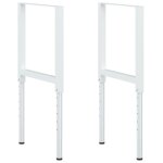 Vidaxl cadres d'�tabli r�glables 2 pcs m�tal 55x(69 - 95, 5) cm gris