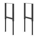 Vidaxl cadres d'�tabli r�glables 2 pcs m�tal 55x(69 - 95, 5) cm noir