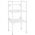 Vidaxl cadre de lavabo de salle de bain blanc 40x38x83 cm fer