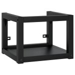 Vidaxl cadre de lavabo de salle de bain mural noir 40x38x31 cm fer