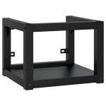 Vidaxl cadre de lavabo de salle de bain mural noir 40x38x31 cm fer