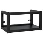 Vidaxl cadre de lavabo de salle de bain mural noir 59x38x31 cm fer