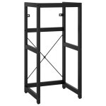 Vidaxl cadre de lavabo de salle de bain noir 40x38x83 cm fer