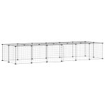 Vidaxl cage animaux de compagnie � 28 panneaux et porte noir 35x35 cm