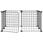 Vidaxl cage pour animaux de compagnie à 8 panneaux avec porte, noire, 35 x 35 cm, acier Vidaxl cage pour animaux de compagnie à 8 panneaux avec porte, noire, 35 x 35 cm, acier