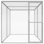 Vidaxl cage pour chat 3x1, 5x1, 5 m acier galvanis�