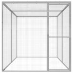 Vidaxl cage pour chat 3x1, 5x1, 5 m acier galvanis�