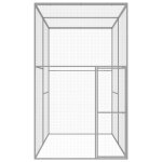 Vidaxl cage pour chat 3x1, 5x2, 5 m acier galvanis�