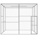 Vidaxl cage pour chat 3x3x2, 5 m acier galvanis�