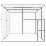 Vidaxl cage pour chat 6x3x2, 5 m acier galvanis�