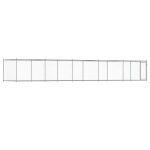 Vidaxl cage pour chien avec porte gris 10x2x1, 5 m acier galvanis�