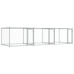 Vidaxl cage pour chien avec portes gris 6x2x1, 5 m acier galvanis�