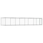 Vidaxl cage pour chien avec porte gris 8x2x1, 5 m acier galvanis�