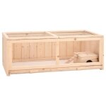 Vidaxl cage � hamster 104x52x38 cm bois massif de sapin