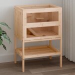 Vidaxl cage  hamster 55x40x80 cm bois massif de sapin