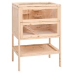 Vidaxl cage pour hamster 55x40x80 cm bois massif sapin
