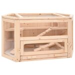 Vidaxl cage � hamster 80x40x43 cm bois massif de sapin
