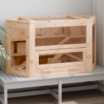Vidaxl cage  hamster 80x40x43 cm bois massif de sapin