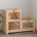 Vidaxl cage  hamster 81x40x60 cm bois massif de sapin