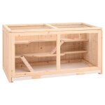 Vidaxl cage pour hamster 89, 5 x 45 x 45 cm en bois massif de sapin