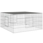 Vidaxl cage  lapin 110x110x55 cm fer galvanis