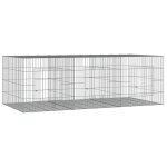 Vidaxl cage � lapin 3 panneaux 163x79x54 cm fer galvanis�