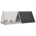 Vidaxl cage pour lapin anthracite 201, 5x80, 5x71 cm acier galvanis