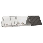 Vidaxl cage  lapins anthracite 302, 5 x 80, 5 x 71 cm acier galvanis