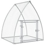 Vidaxl clapier argent 100x105x120 cm acier galvanis
