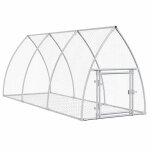 Vidaxl clapier argent 300x105x120 cm acier galvanis
