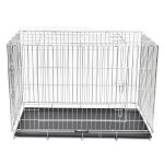 Vidaxl cage mtallique et pliable pour chiens xxl