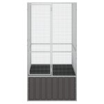 Vidaxl cage � oiseaux anthracite 111x107x211, 5 cm acier galvanis�