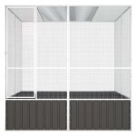 Vidaxl cage � oiseaux anthracite 213, 5x217, 5x211, 5 cm acier galvanis�